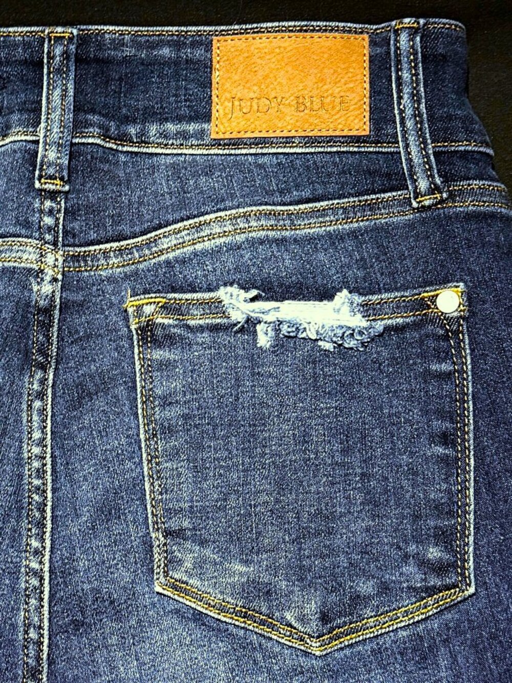 Judy Blue Womens Boot Cut Jeans 9/29 Blue Stretch Distressed High Rise